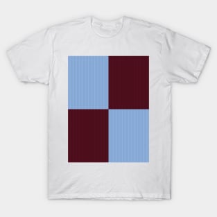 Burnley Retro Claret and Blue Quartered 1996 - 98 T-Shirt